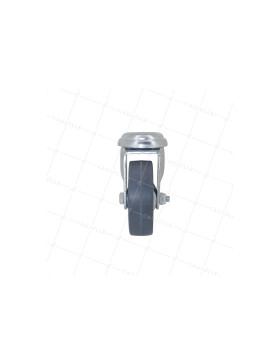 ROULETTE DE COLLECTIVITE EN CAOUTCHOUC SOUPLE NON TACHANT DIAMÈTRE 65 MM CHARGE 35 KG A FIXATION DE 10 MM - S19 65