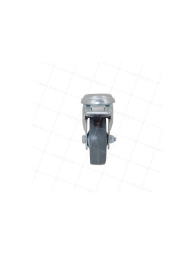 ROULETTE DE COLLECTIVITÉ À OEIL À FREIN EN CAOUTCHOUC SOUPLE NON TACHANT DIAMÈTRE 65 MM CHARGE 35 KG A FIXATION DE 10 MM- S19 65