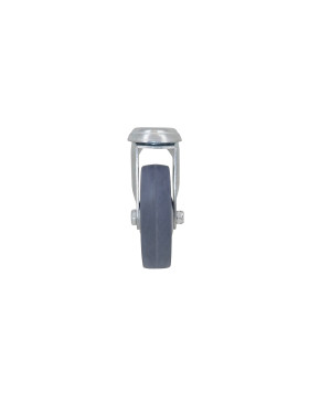 ROULETTE DE COLLECTIVITE EN CAOUTCHOUC SOUPLE NON TACHANT DIAMÈTRE 100 MM CHARGE 45 KG A FIXATION DE 10 MM - S19 100