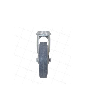 ROULETTE DE COLLECTIVITE EN CAOUTCHOUC SOUPLE NON TACHANT DIAMÈTRE 125 MM CHARGE 50 KG A FIXATION DE 10 MM - S19 125