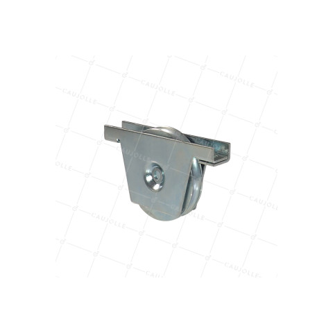 ROUE DE PORTAIL À ENCASTRER À GORGE RONDE DIAMÈTRE 120 MM POUR RAIL ROND DE 16 MM CHARGE 400 KG - MTSPE GR120 • Caujolle