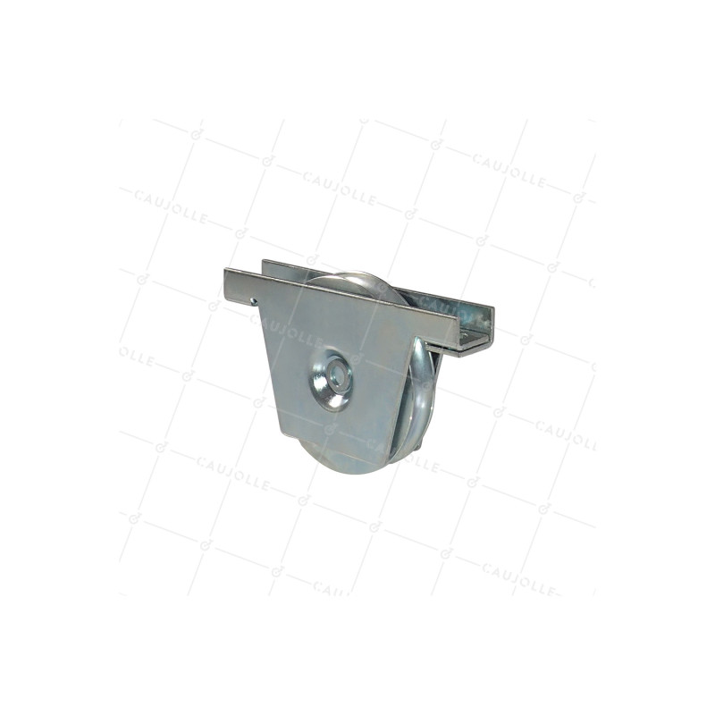 ROUE DE PORTAIL À ENCASTRER À GORGE RONDE DIAMÈTRE 120 MM POUR RAIL ROND DE 16 MM CHARGE 370 KG - MTSPGR120