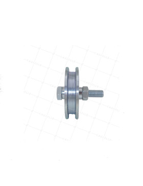 ROUE DE PORTAIL ÉTROITE CARRÉE DIAMÈTRE 90 MM POUR RAIL CARRÉ DE 10 MM CHARGE 350 KG AXE 14 MM - GAGC90