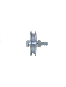 ROUE DE PORTAIL ÉTROITE CARRÉE DIAMÈTRE 90 MM POUR RAIL CARRÉ DE 10 MM CHARGE 350 KG AXE 14 MM - GAGC90