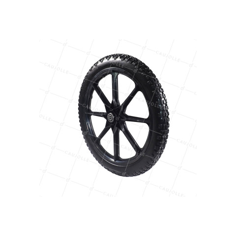 Wheel DE Trailer DE VELO 20" PUNCTURE-PROOF PLASTIC RIM DIAMETER 530MM LOAD 50KG AXLE 16MM - S5000P INC • Caujolle