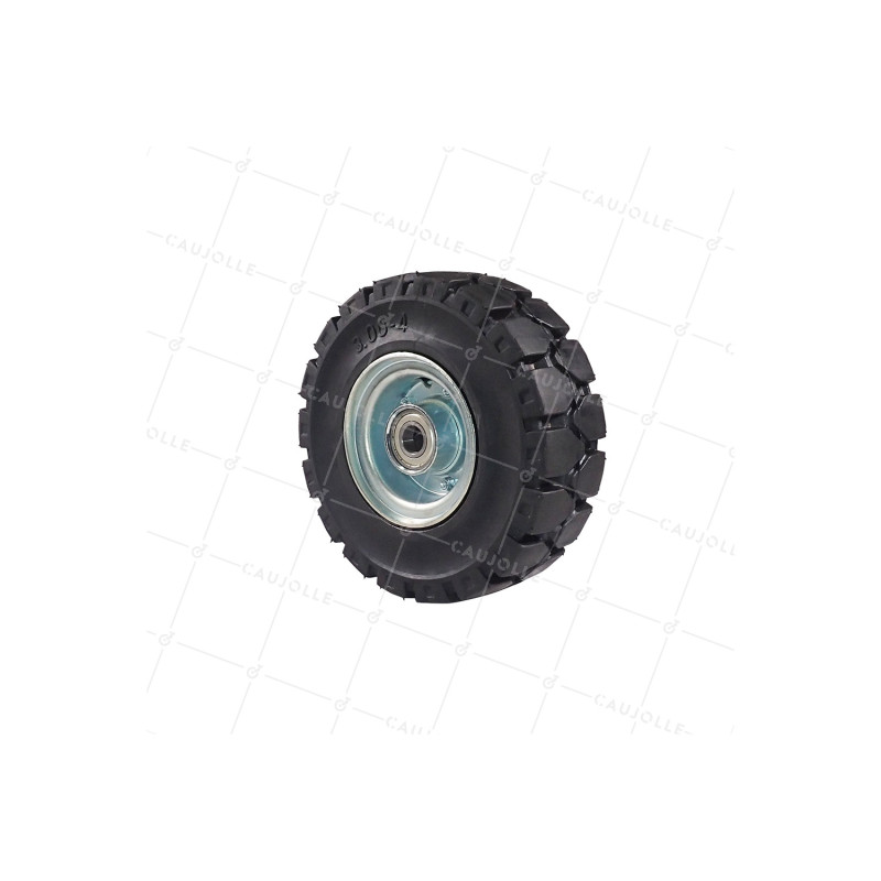 Wheel OF FLEXIBLE TARMAC STEEL RIM DIAMETER 250 MM LOAD 450 KG AXLE 20 MM - S2800C250X84 RB20