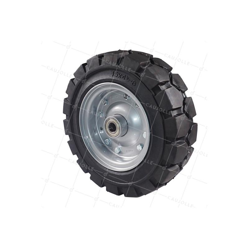 Wheel SOFT TARMAC WHEEL STEEL RIM DIAMETER 385 MM LOAD 1050 KG AXLE 25 MM - S2800C377X118 RB25