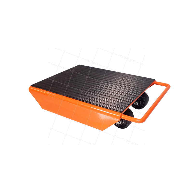 PLATEAU ROULANT EN ACIER 32x42CM CHARGE 1000 KG