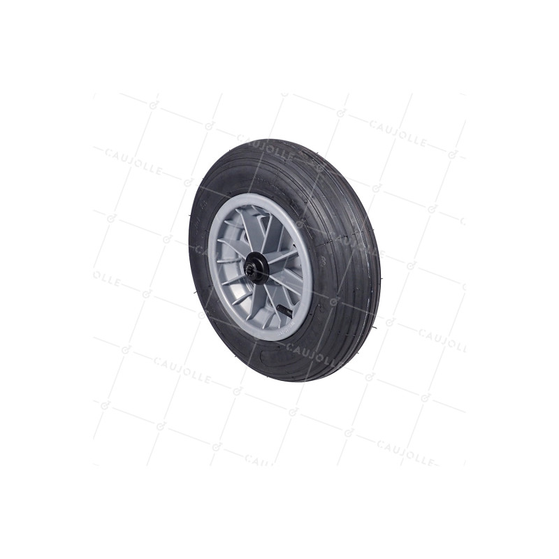 ROUE DE BROUETTE GONFLÉE DIAMÈTRE 360 MM AXE 14 MM CHARGE 150 KG - S1006P 3.50/8 L14-100