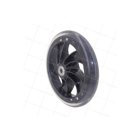 ROUE DE TROTTINETTE DIAMÈTRE 160 MM CHARGE 80 KG AXE 8 MM - BLACK ROLLER 160 • Caujolle