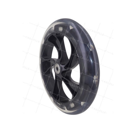 ROUE DE TROTTINETTE DIAMÈTRE 200 MM CHARGE 80 KG AXE 8 MM - BLACK ROLLER 200 • Caujolle