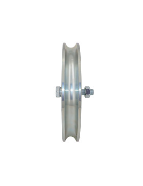 ROUE DE PORTAIL COULISSANT À GORGE RONDE DIAMÈTRE 200 MM POUR RAIL ROND DE 20 MM CHARGE XXX KG AXE XX MM - GAGR 200/20 LARGE