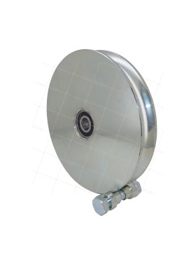 Wheel FOR SLIDING GATE WITH Groove ROUND DIAMETER 200 MM FOR ROUND RAIL OF 20 MM LOAD XXX KG AXLE XX MM - GAGR 200/20 WIDE