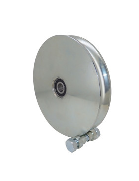 Wheel FOR SLIDING GATE WITH Groove ROUND DIAMETER 200 MM FOR ROUND RAIL OF 20 MM LOAD XXX KG AXLE XX MM - GAGR 200/20 WIDE