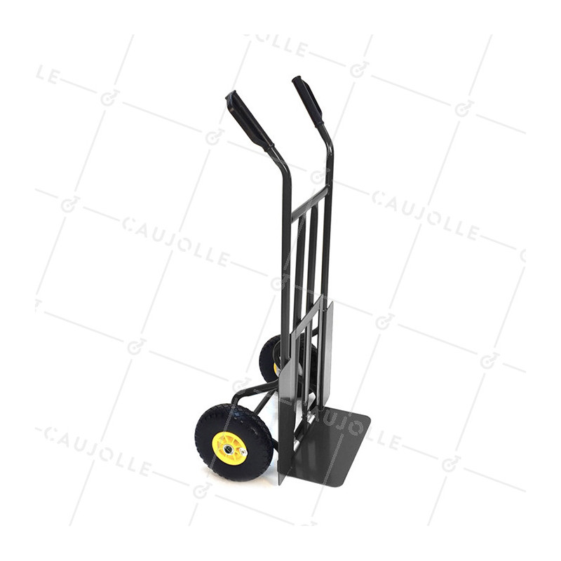 DIABLE À GRAND RABAT POUR OBJETS ENCOMBRANTS À 2 ROUES INCREVABLES CHARGE 150 KG