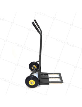 DIABLE À GRAND RABAT POUR OBJETS ENCOMBRANTS À 2 ROUES INCREVABLES CHARGE 150 KG