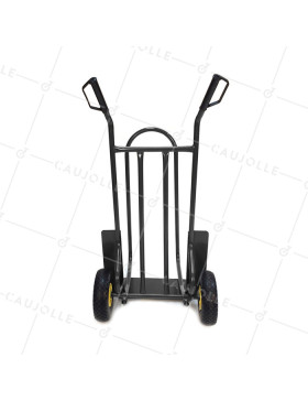 DIABLE PORTE BÛCHES À 2 ROUES INCREVABLES CHARGE 150 KG