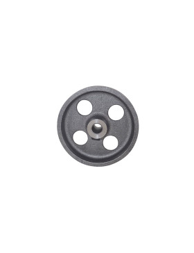 Wheel VINTAGE INDUSTRIAL SMOOTH CAST IRON DIAMETER 100 MM AXLE 10 MM LOAD 600 KG