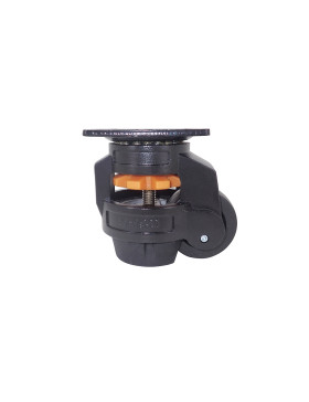 ROULETTE PIVOTANTE TRANSFORMABLE EN PIED FIXE ANTI VIBRATIONS DIAMÈTRE 62 MM CHARGE 500 KG - STABILISATOR 62