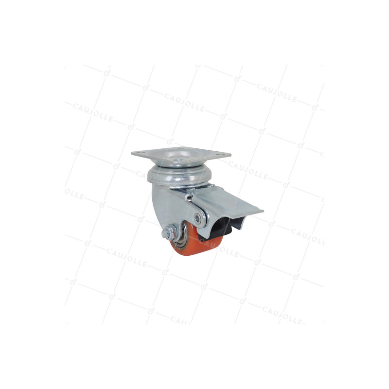 Castor EXTRA-LOW WITH STRONG BRAKE LOAD DIAMETER 35 MM HEIGHT 66 MM LOAD 100 KG - SURB 35 PAF