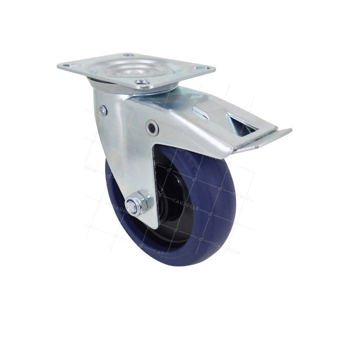 Castor WITH AUTOMATIC DIRECTIONAL RETURN DIAMETER 125 MM LOAD 100 KG - S2NS 125 AF RB STAB • Caujolle