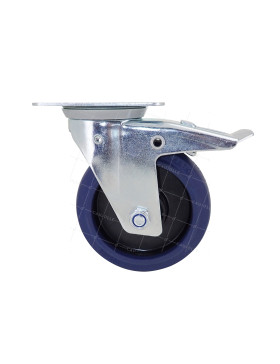 ROULETTE DE CHARIOT A RETOUR DIRECTIONNEL AUTOMATIQUE DIAMÈTRE 125 MM CHARGE 100 KG - S2NS 125 AF RB STAB