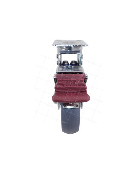 ROULETTE PIVOTANTE A PLATINE A FREIN ANTICHOC DIAMETRE 125 MM - SUSPENSION 125 AF