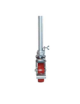 Castor THREAD-BAR WHEEL WITH BRAKE FOR SCAFFOLDING DIAMETER 200 MM LOAD 400 KG