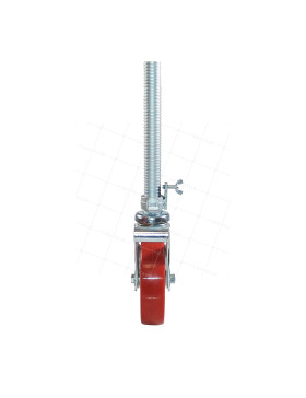 Castor THREAD-BAR WHEEL WITH BRAKE FOR SCAFFOLDING DIAMETER 200 MM LOAD 400 KG
