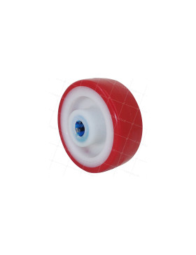 ROUE D'ABRI DE PISCINE NYLON POLYURÉTHANE DIAMÈTRE 80 MM CHARGE 120 KG AXE 12 MM ROULEMENT INOX • Caujolle