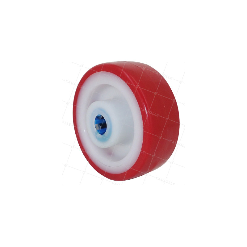 ROUE D'ABRI DE PISCINE NYLON POLYURÉTHANE DIAMÈTRE 80 MM CHARGE 120 KG AXE 12 MM ROULEMENT INOX