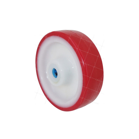 ROUE D'ABRI DE PISCINE NYLON POLYURÉTHANE DIAMÈTRE 100 MM CHARGE 120 KG AXE 12 MM ROULEMENT INOX - S2450BP 100 RR INOX 12 • Caujolle