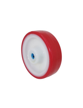 ROUE D'ABRI DE PISCINE NYLON POLYURÉTHANE DIAMÈTRE 100 MM CHARGE 120 KG AXE 12 MM ROULEMENT INOX - S2450BP 100 RR INOX 12