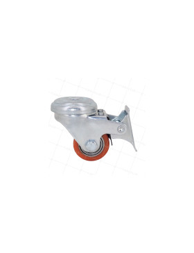 Castor EXTRA-LOW HEAVY LOAD DIAMETER 35 MM LOAD 100KG WITH 10 MM FIXING HEIGHT 58 MM - SURB 35 OAF
