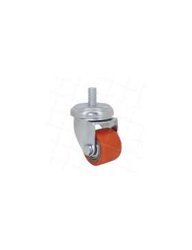 Castor EXTRA-LOW HEAVY LOAD DIAMETER 35 MM LOAD 100KG WITH 10 MM THREADED ROD HEIGHT 58 MM - SURB 35 T • Caujolle