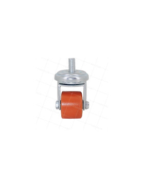 ROULETTE EXTRA-BASSE FORTE CHARGE DIAMÈTRE 35 MM CHARGE 100KG A TIGE FILETEE DE 10 MM HAUTEUR 58 MM - SURB 35 T