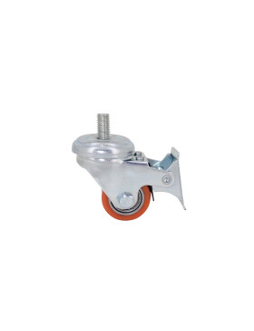 Castor EXTRA-LOW HEAVY LOAD WITH BRAKE DIAMETER 35 MM LOAD 100KG WITH 10 MM THREADED ROD HEIGHT 58 MM - SURB 35 TAF