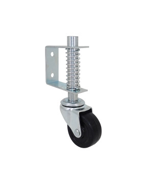 ROULETTE DE PORTE LÉGERE À RESSORT DIAMÈTRE 50 MM CHARGE 3.6KG A 6KG AVEC DEBATEMENT 15MM