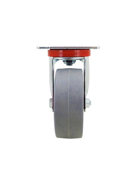 Castor PIVOTANTE A Plate NYLON SOUPLE GRIS DIAMETRE 100 MM CHARGE 120 KG - S2NS 100 GRIS A BILLES