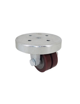 ROULETTE EXTRA-BASSE EN FONTE ET POLYURETHANE FORTE CHARGE DIAMÈTRE 50 MM HAUTEUR 64 MM CHARGE 160 KG - SURB 50 FONTE PU