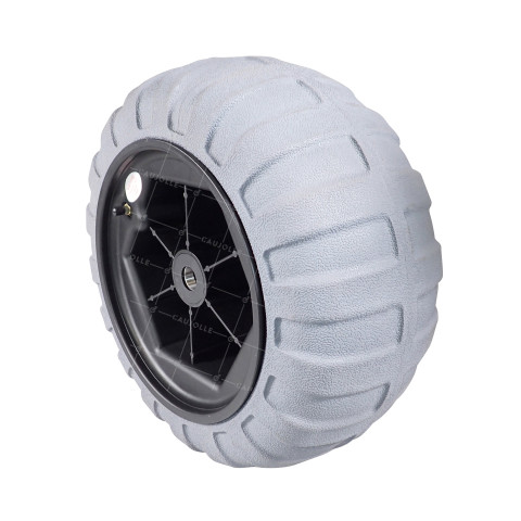 ROUE BALLON BASSE PRESSION POUR PLAGE DIAMÈTRE 420 MM CHARGE 80 KILOS AXE 25 MM - ROUE BALLON 16 POUCES • Caujolle