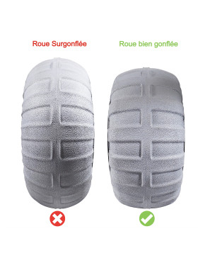 ROUE BALLON BASSE PRESSION POUR PLAGE DIAMÈTRE 420 MM CHARGE 80 KILOS AXE 25 MM - ROUE BALLON 16 POUCES