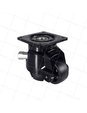 ROULETTE TRANSFORMABLE EN PIED FIXE POUR UTILISATION REGULIERE DIAMÈTRE 50 MM CHARGE 250 KG - STABILISATOR 50 CLIQUET • Caujolle