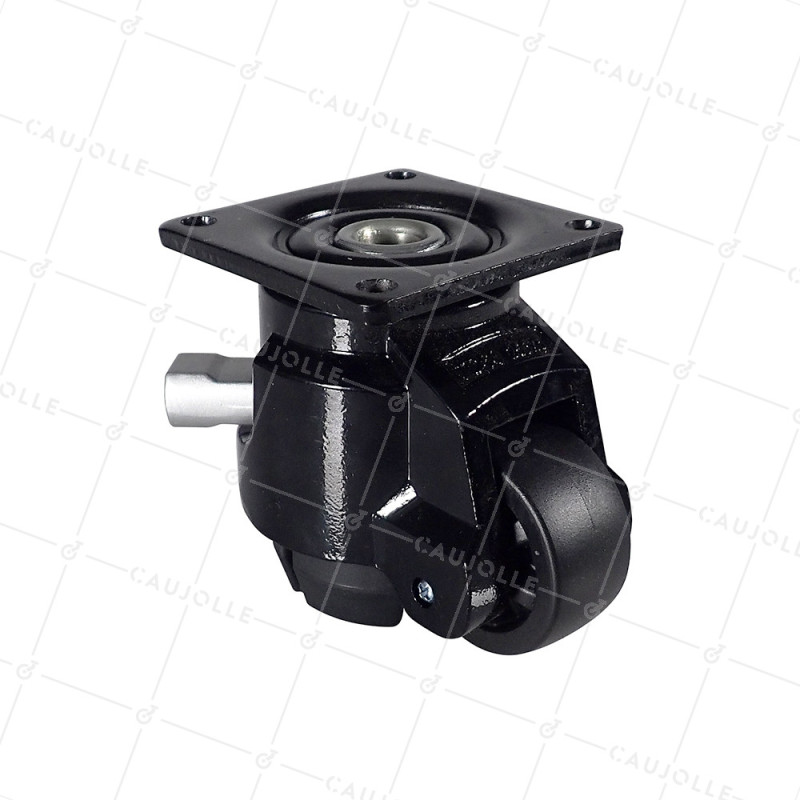 TRANSFORMABLE WHEEL INTO FIXED FOOT FOR REGULAR USE DIAMETER 50 MM LOAD 250 KG - STABILIZER 50 RATCHET