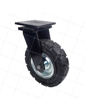 Castor ALL-TERRAIN FOR OBSTACLE DIAMETER 406 MM LOAD 950 KG - TITAN PIV 406 SERIES • Caujolle