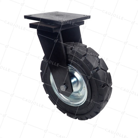 Castor ALL-TERRAIN FOR OBSTACLE DIAMETER 406 MM LOAD 950 KG - TITAN PIV 406 SERIES • Caujolle