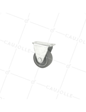 ROULETTE FIXE EN CAOUTCHOUC ECO DIAMETRE 32MM CHARGE 18KG - S17C32 • Caujolle
