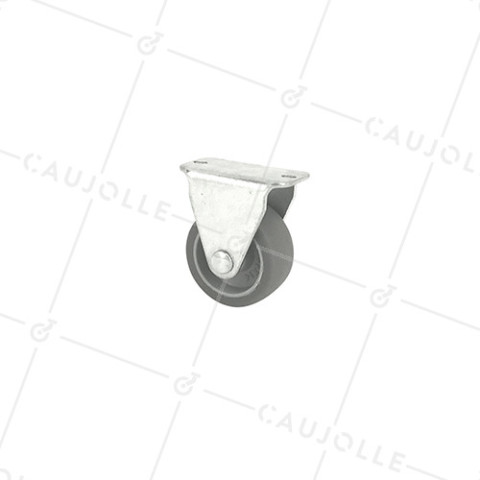 ROULETTE FIXE EN CAOUTCHOUC ECO DIAMETRE 32MM CHARGE 18KG - S17C32 • Caujolle