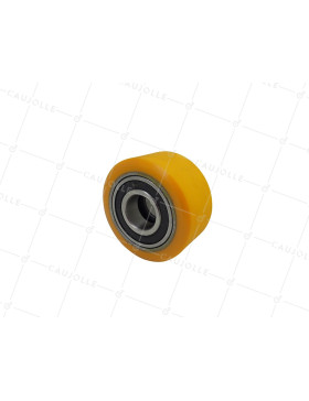 ROUE DE TRANSPALETTE DIAMÈTRE 60 MM LARGEUR 30 MM CHARGE 150 KG AXE 20 MM BILLES - GTP60 30 • Caujolle