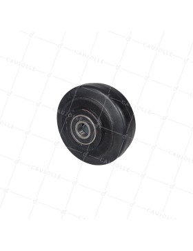 ROUE EN FONTE BANDAGE SOUPLE CLASSIQUE DIAMÈTRE 125 MM AXE 20MM - S2750F125/50 STANDARD • Caujolle